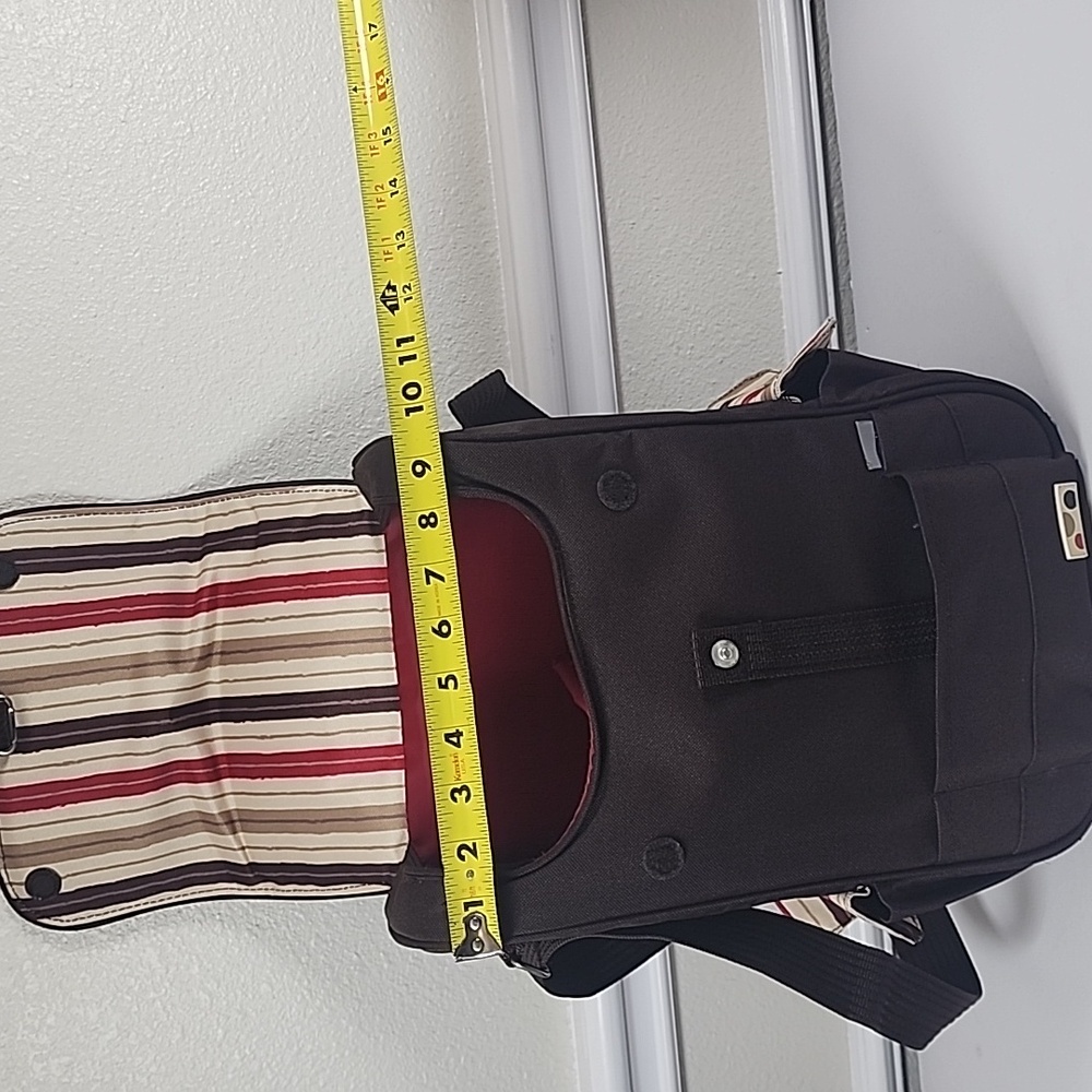 Picnic Time Brown Adjustable Straps Insulated Travel Wine Bag - Picture 7 of 11